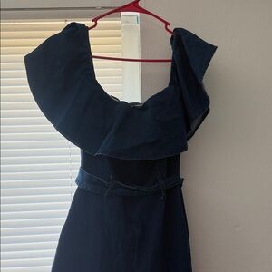 Flying Tomato One Shoulder Navy Dress